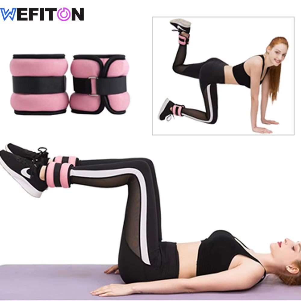 1Pair Adjustable Ankle & Wrist Weights (0.5Kg/1Kg) - Lightweight Neoprene Straps for Running Yoga-Strength Training for All Ages