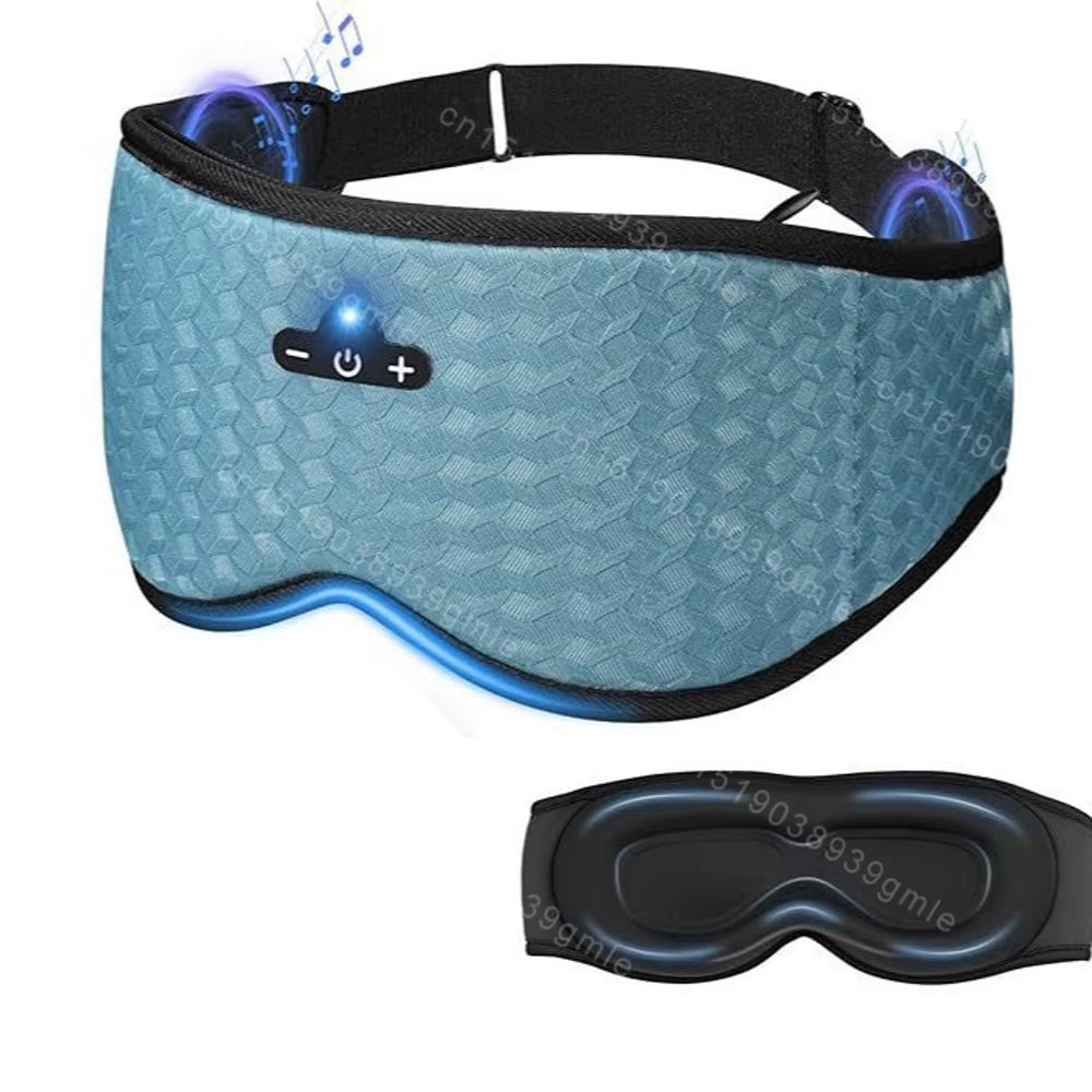 Experience Ultimate Comfort with the 3D Bluetooth Sleep Mask and Headphones - Soft Elastic Headband, Zero Pressure Eye Cups, and 10 Hours of Playtime for Perfect Travel and Night Rest