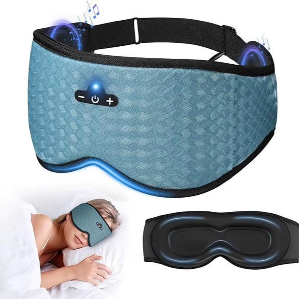 Experience Ultimate Comfort with the 3D Bluetooth Sleep Mask and Headphones - Soft Elastic Headband, Zero Pressure Eye Cups, and 10 Hours of Playtime for Perfect Travel and Night Rest