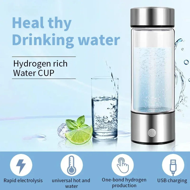 Hydrogen-Rich Oxygen Water Cup - H2 Inhalation Device for Enhanced Health and Hydration