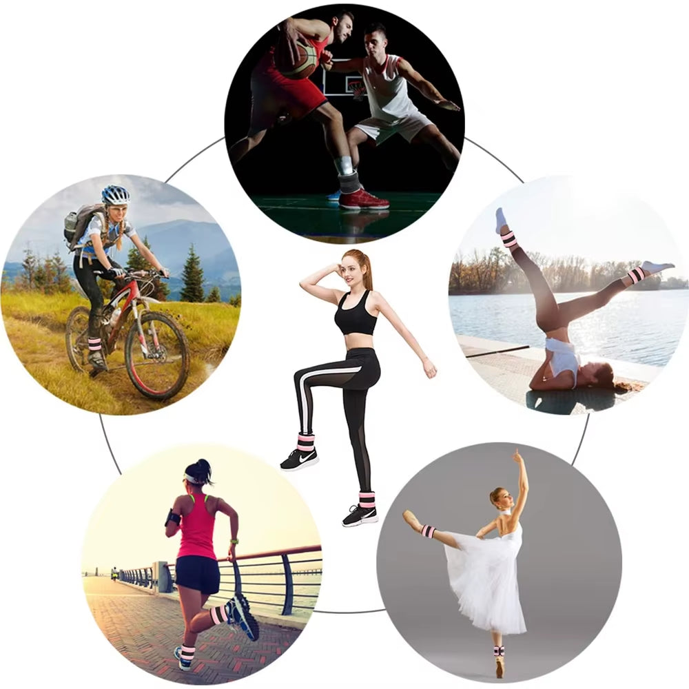 1Pair Adjustable Ankle & Wrist Weights (0.5Kg/1Kg) - Lightweight Neoprene Straps for Running Yoga-Strength Training for All Ages